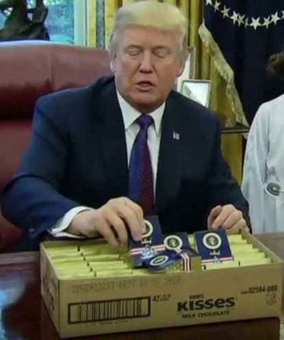 2019 President Donald Trump White House HALLOWEEN Hersheys Chocolate Candy Bar 