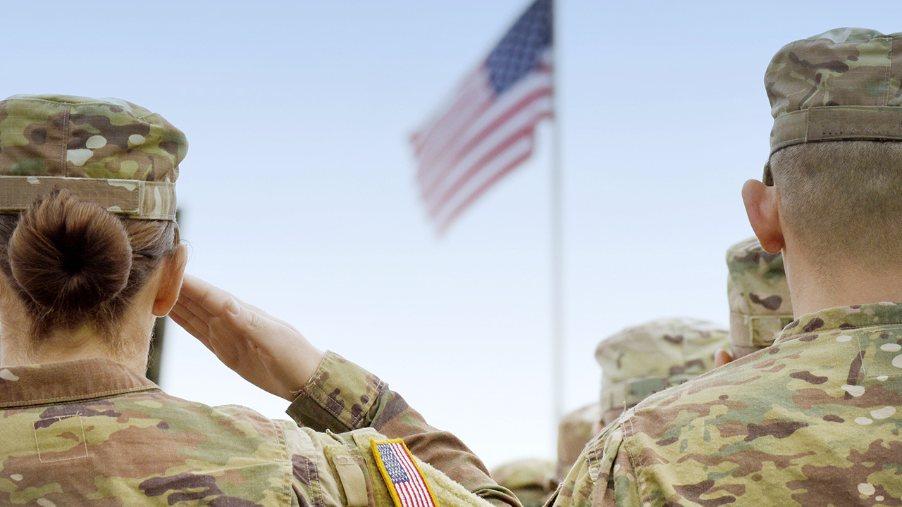 flags made from military uniforms