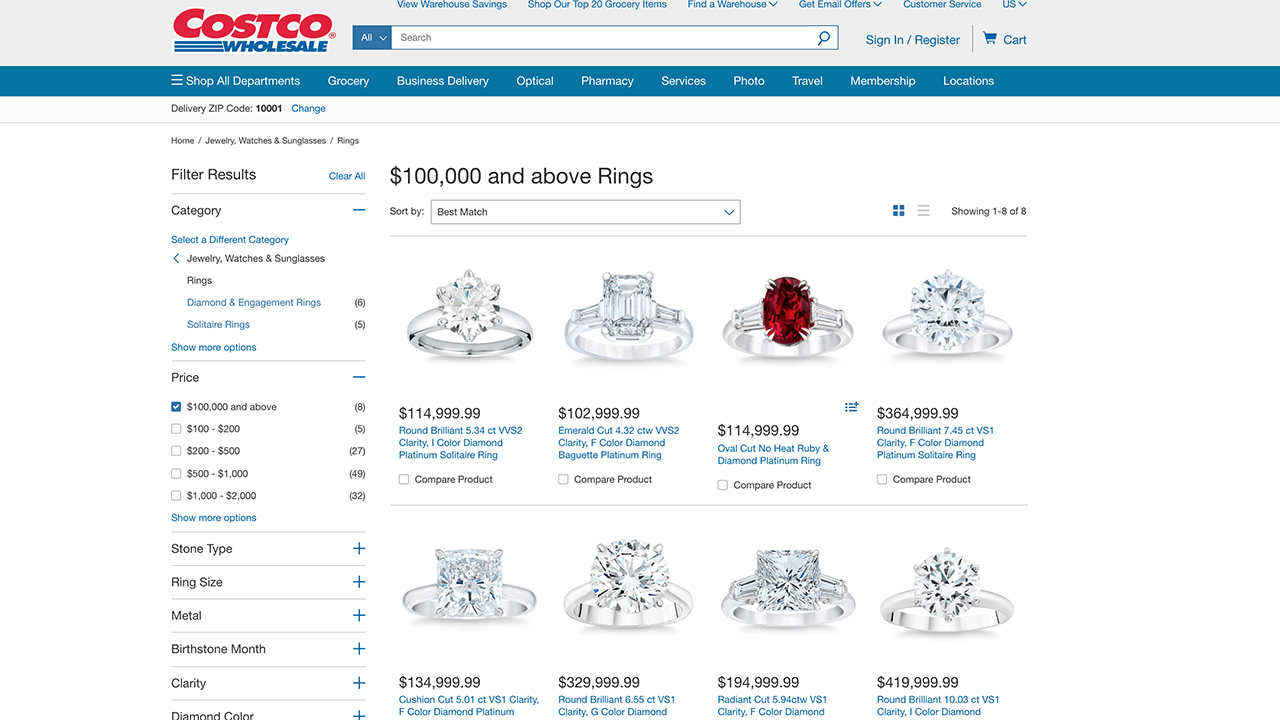 Tiffany & Co's lengthy Costco dispute reaches finish line - Jeweller  Magazine: Jewellery News and Trends