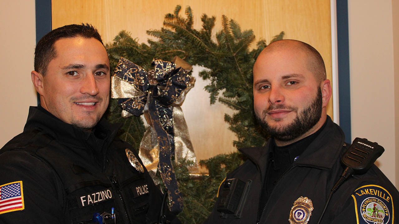 Massachusetts police officers deliver abandoned  packages