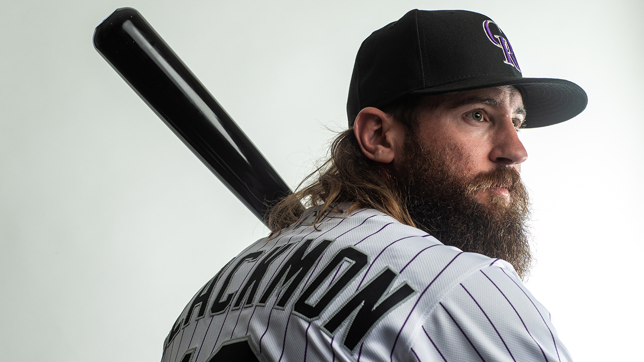 Rockies Charlie Blackmon. One of the players in the Majors who has long hair  and a bushy beard!