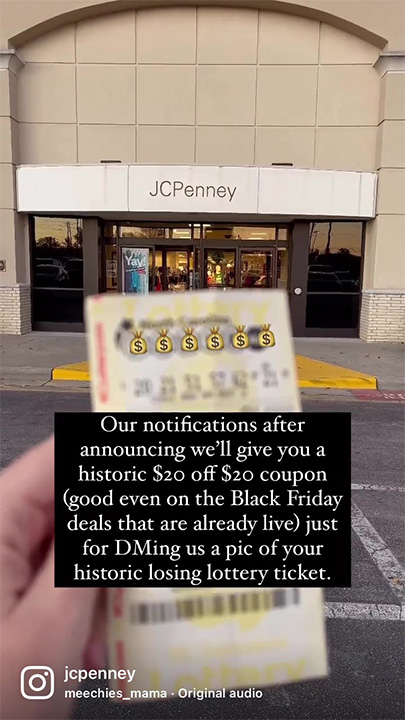 Losing Powerball tickets could earn a 'winning' $20-off coupon in JCPenney sweepstakes