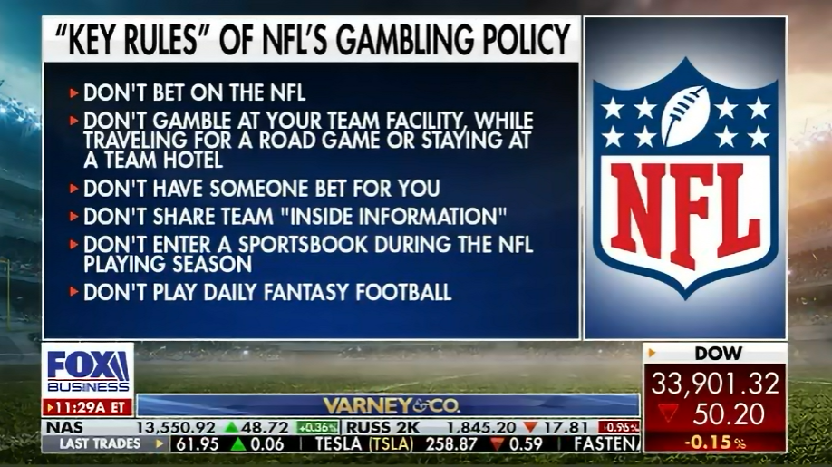 NFL fortifying efforts of gambling policy to players, focusing on 6 'key  rules'