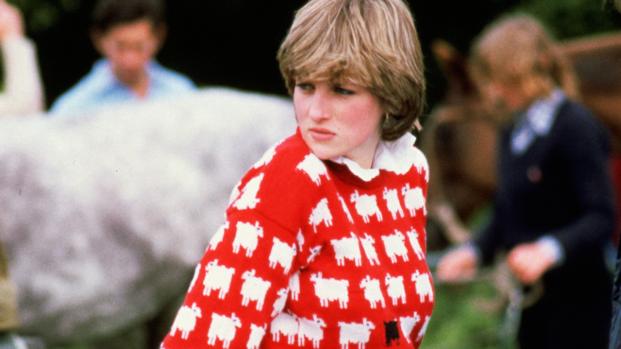 Princess Diana's famous 'black sheep' sweater up for auction after