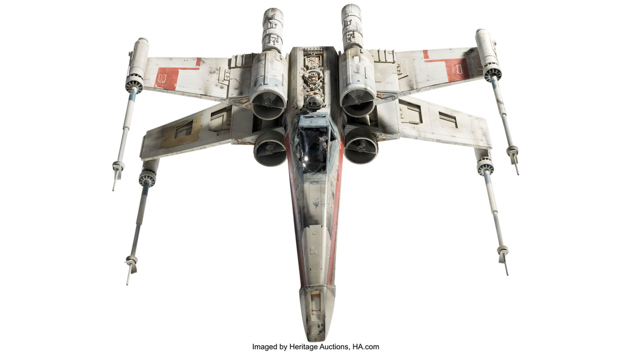 Star Wars' X-wing model used in movie sells for more than $3