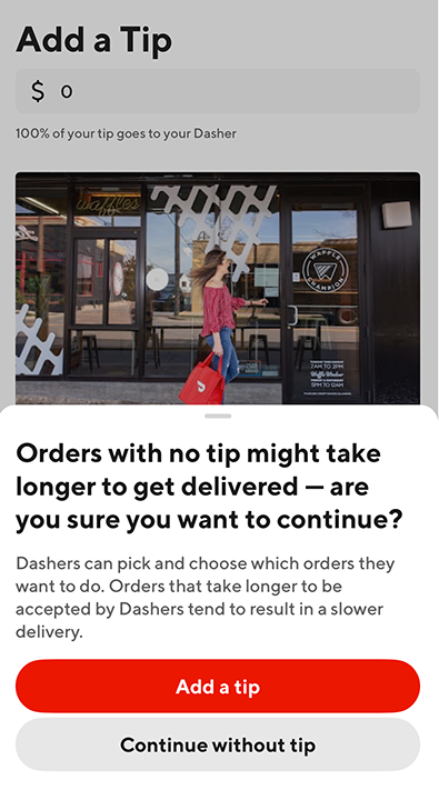 DoorDash warning customers their orders could be delayed if they
