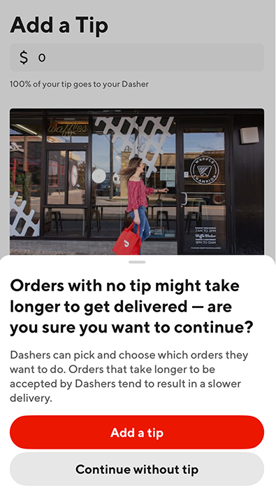 Tip your driver or pay the price: DoorDash warns delivery delays