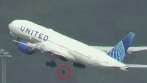 United Airlines flight bound for Japan loses tire after takeoff in San Francisco, damages several cars