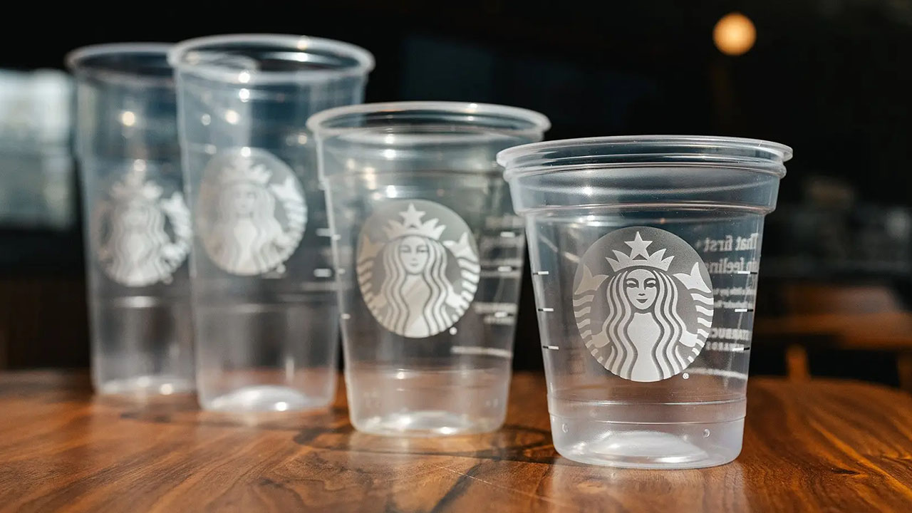 Starbucks unveils new cold drink cups with 20% less plastic