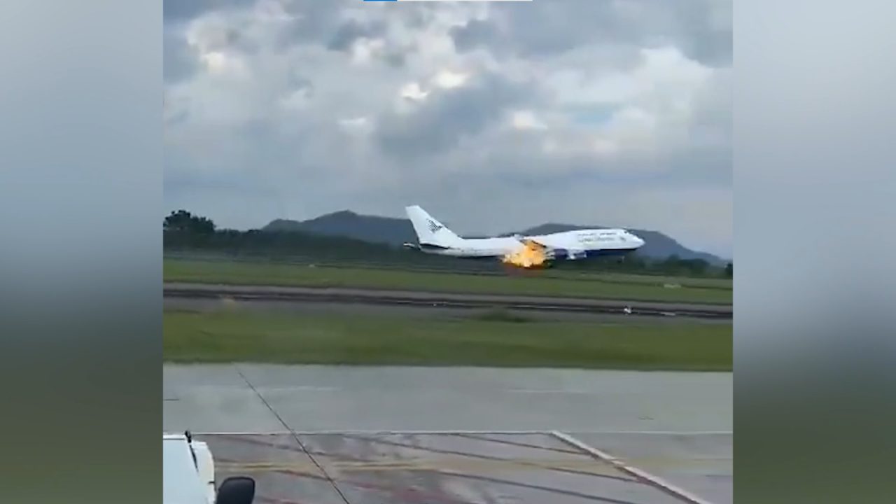 Boeing 747-400 catches fire, forced to land on flight from Indonesia to Saudi Arabia