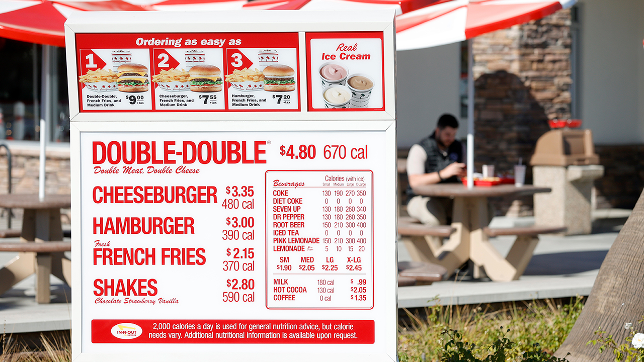 In n out burger prices hotsell