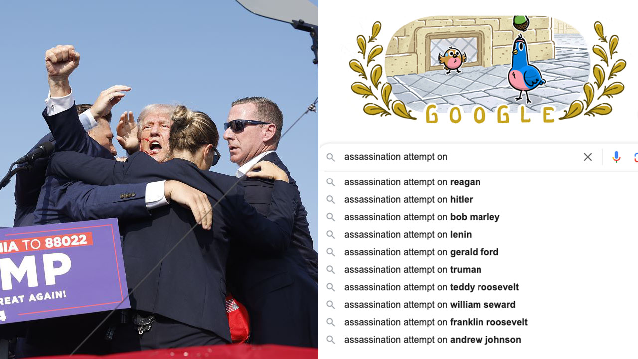 Google feature omits search results for failed Trump assassination, big tech accused of election manipulation