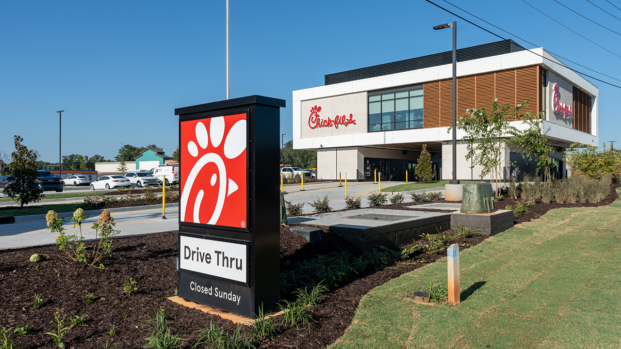 Chick-fil-A's first elevated drive-thru restaurant opens