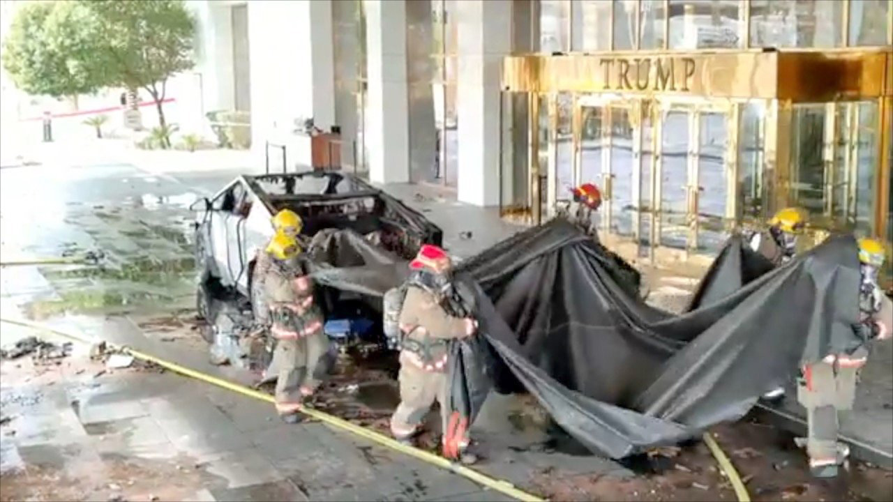 See it: Photos of Cybertruck bombing at Trump hotel | Fox Business